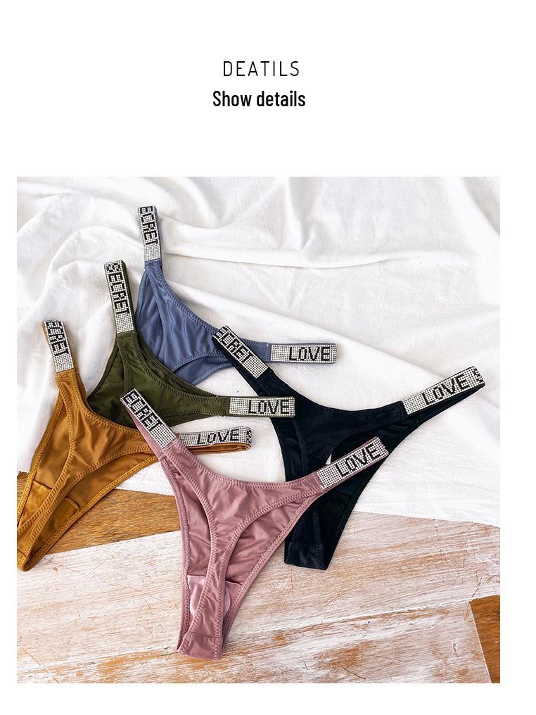 Bezszwowe Damskie Stringi Sportowe z Kryształkami, Jedwab Lodowy, Szybkoschnące, Zebra i Panterka