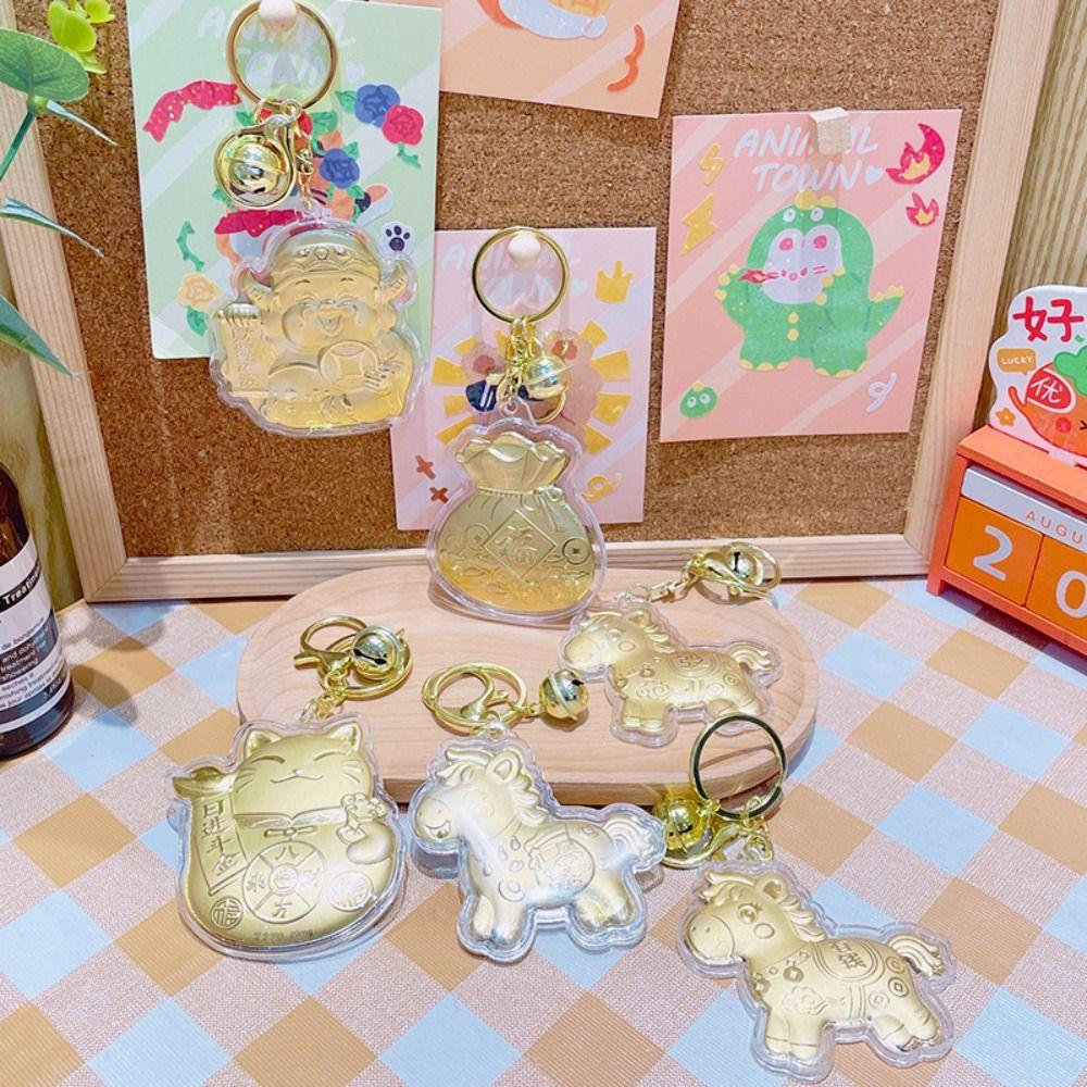 Luck Pony Keychain Wealthy Zodiac Horse Keychains Bags Accessory Bag Pendant  New Year Party