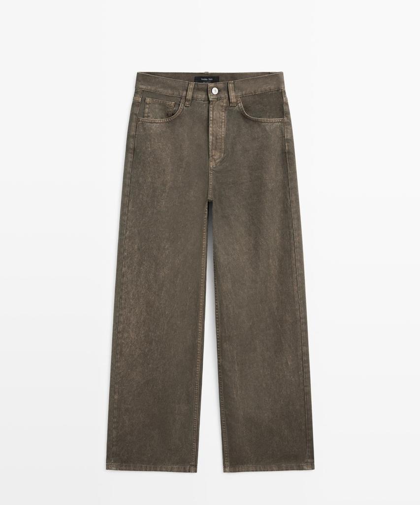 Masimodutti Wide Leg Denim Pants