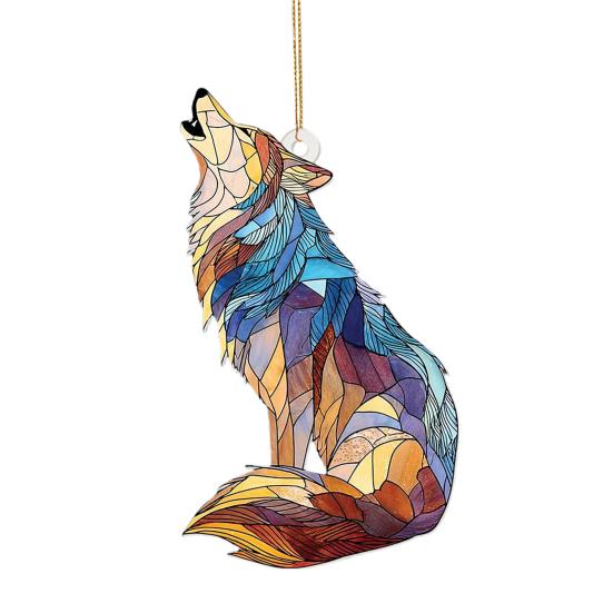 Colorful Animal Pendant Acrylic Suncatcher Window Hanging Ornament 2D Acrylic Printed Festive Decor