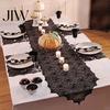 Decorative Table Accessories Spider Web Runner, Black Lace Gothic Party Decor Cobweb Runner for Halloween Dining Decoration Spooky Home
