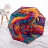 Dragon with Colorful Wings  pattern, automatic folding umbrella, portable and foldable design, 8 ribs, a Christmas or birthday gift.