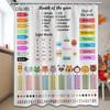 Wiskunde Douchegordijn Vermenigvuldigingstabel 1 T/m 12 Waterdicht Douchegordijn Educatieve Stijl Polyester Stof Badkamer Decoratie Set