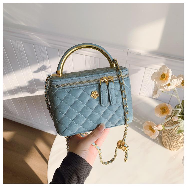 

Винтажная сумка кроссбоди с ромбовидным узором 2024 - Универсальная сумка на цепочке через плечо для женщин