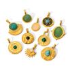 European American Style Light Luxury Natural Stone Titanium Steel Pendant Jewelry Accessories