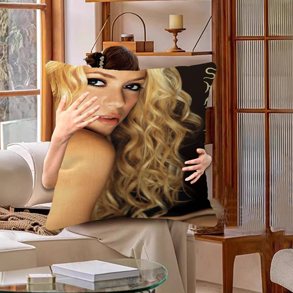 Singer S-Shakira Pillow Covers Cartoon Sofa Decorative Home Double-Sided Printing Short Plush Cute Cushion Cover