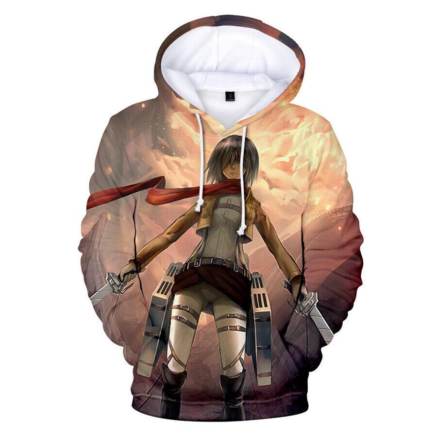 Vibrant Anime Attack On Titan Hoodie Sweatshirt Jacket For Cosplay And Casual Wear