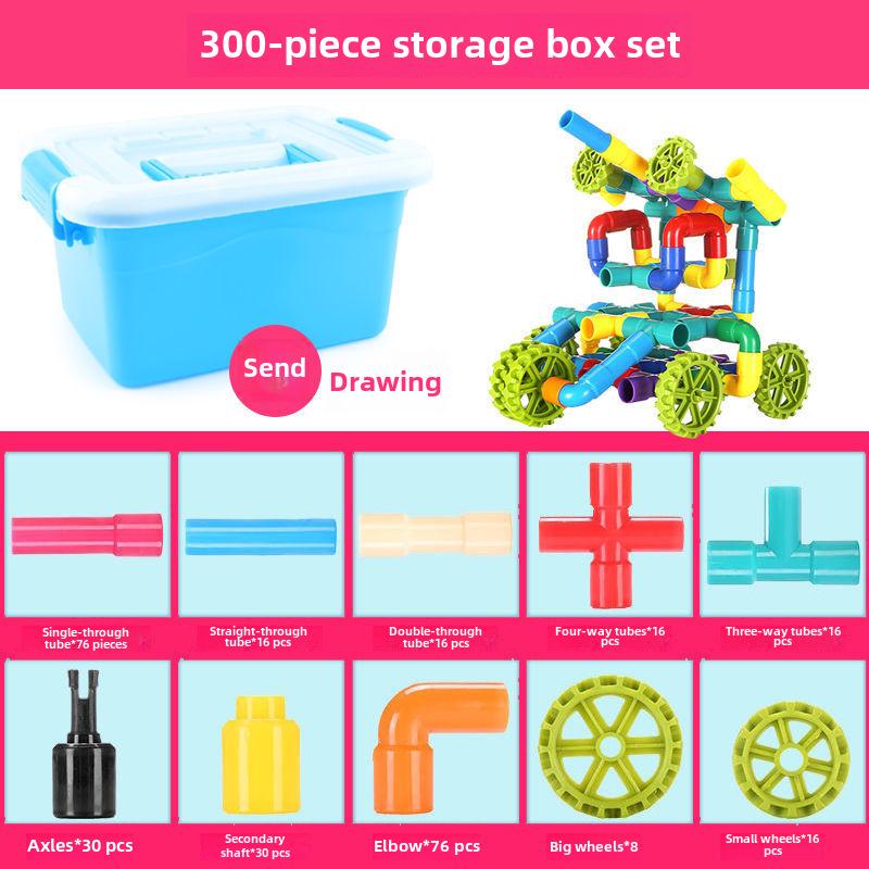 

Дитячі будівельні блоки з водопровідних труб - іграшка-пазл для дітей віком 3-7 років, пластикова збірка для хлопчиків