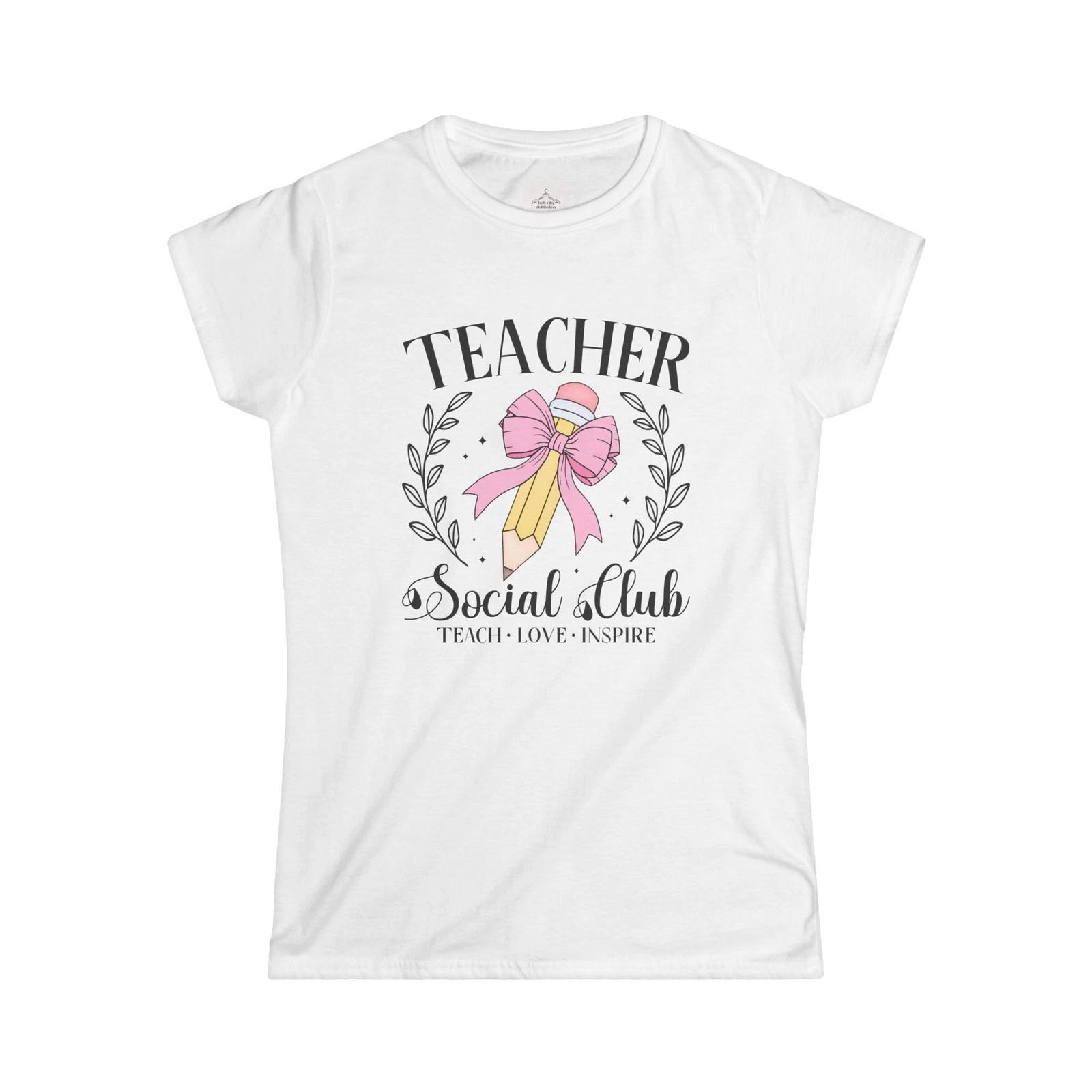 Teacher Social Club Tee, Educational Shirt, Teacher Appreciation Gift, M