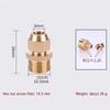 Brass Flare Adapter 1/4" 3/8" 1/2" Male Thread Male Thread Connector  Refrigerant Line Connection