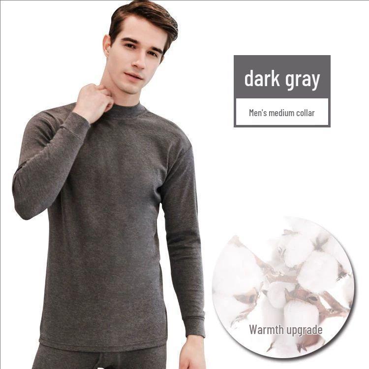 Men's and Women's Pure Cotton Long Johns Set: Warm Autumn Base Layer Knitwear for All Ages - Lightweight and Comfortable.