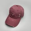 Ripped Wind Embroidery Letters Solid Color Baseball Cap Men'S And Women'S Retro Street Versatile Sunshade Cap