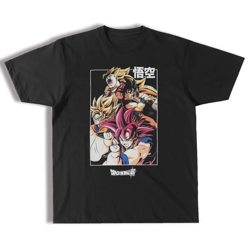 Dragon Ball Dragon Ball Collection Anime Peripheral Short Sleeve Casual Crew Neck Cotton Printed Loose T-Shirt