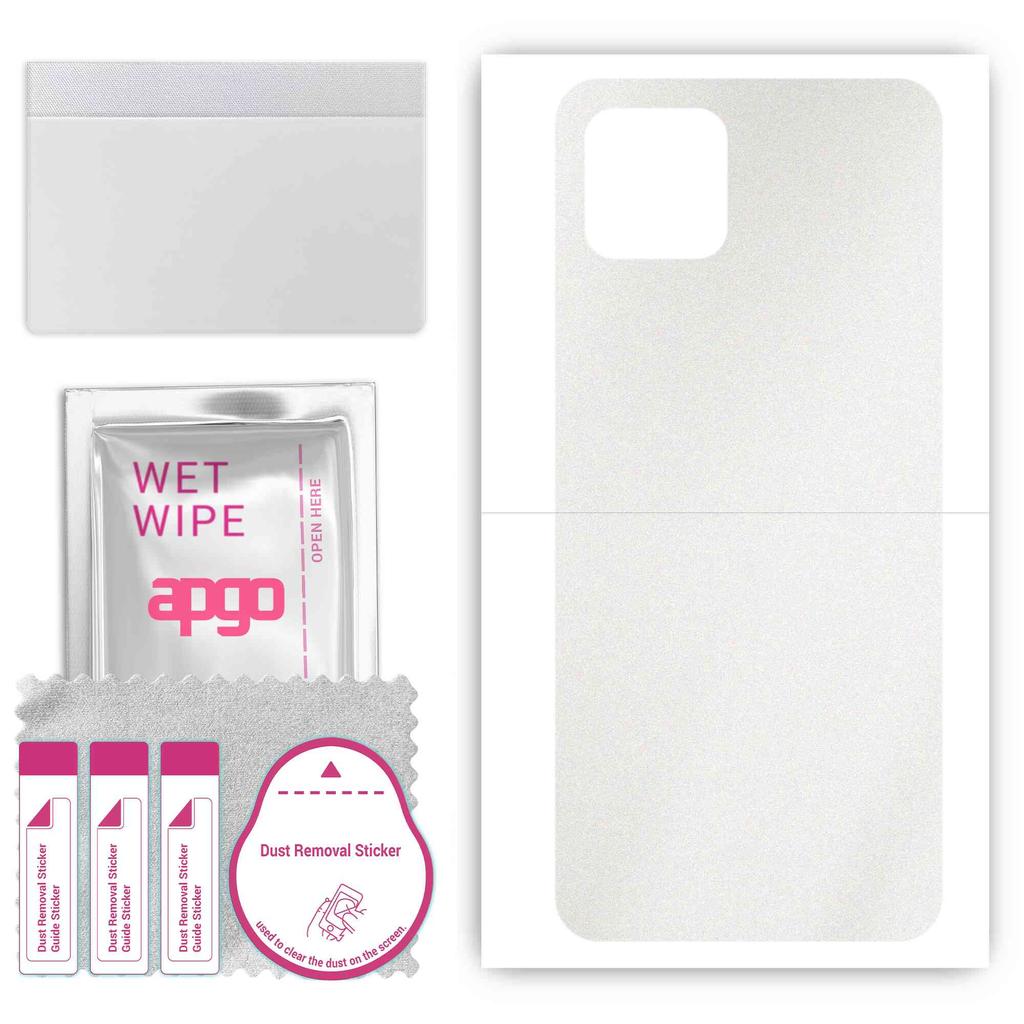 apgo Protective Skin Sticker for the back compatible with Infinix Smart 6, Wrap Film, Foil, Vinyl - Pattern Matte Transparent