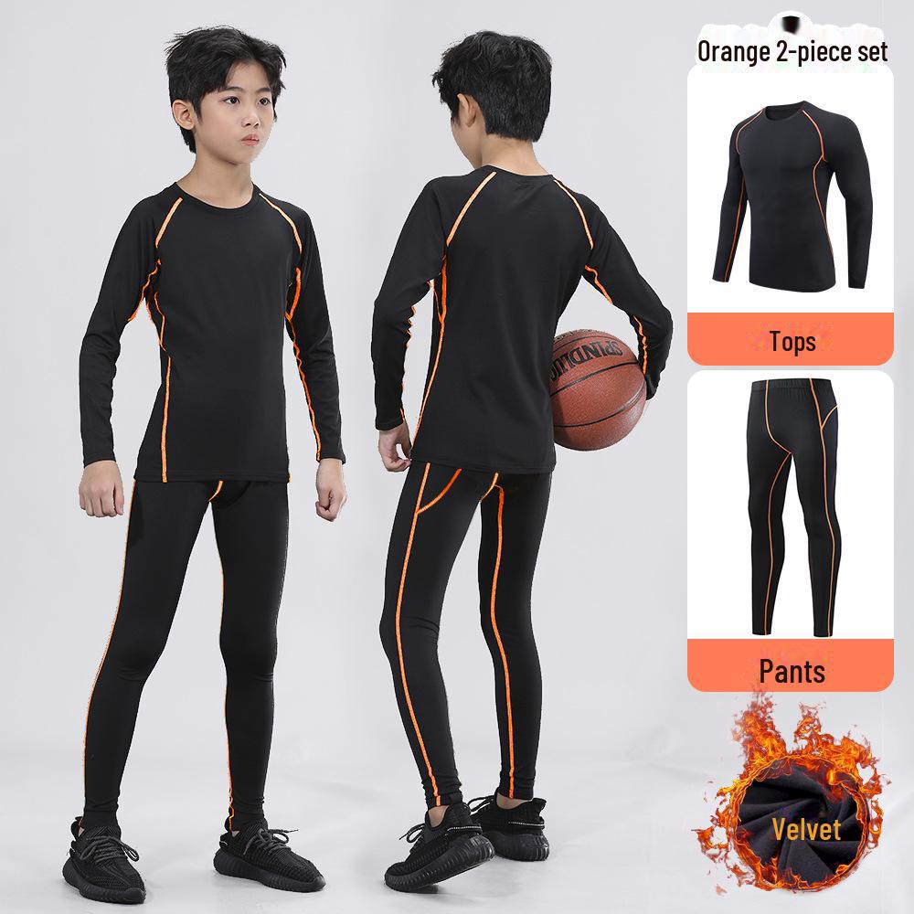 Kids & Adults Quick-Dry Sports Suit: Long Sleeve Tights for Football, Basketball, Fitness