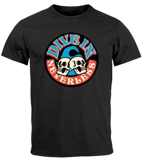 Men s T-Shirt skull logo print print skull fashion street style- 2XL