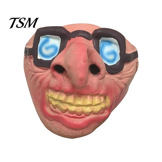 Home Celebration Accessories Latex Halloween Half Face Masque for Adults, Scary Horror Party Comfortable Cushion with Elastic Strap Cosplay, Carnival