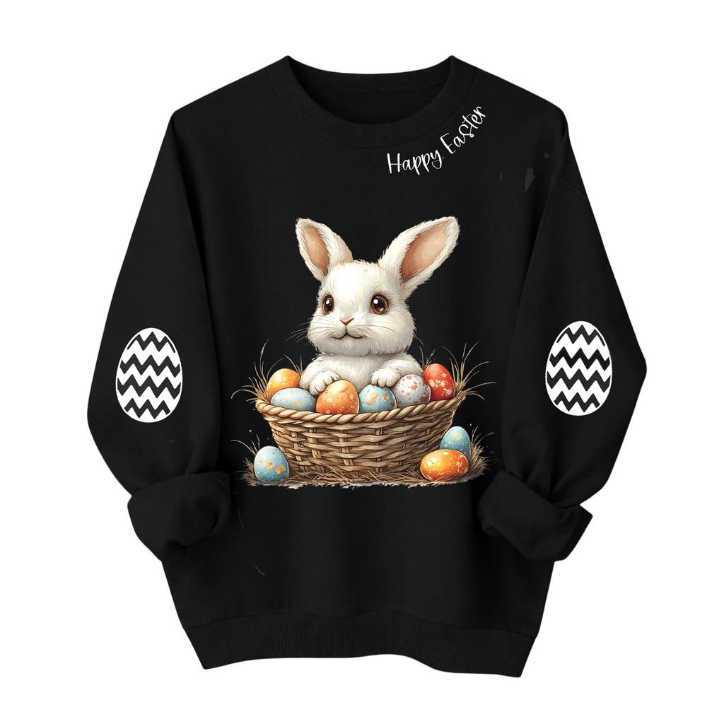 Rundkragetröja för kvinnor Hösttröjor med grafisk design Semester Långärmad tröja med nedsänkta axelband