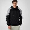 Men's Plus Size Color Block Raglan Hoodie - Autumn/Winter Trendy Loose Fit Pullover Jacket