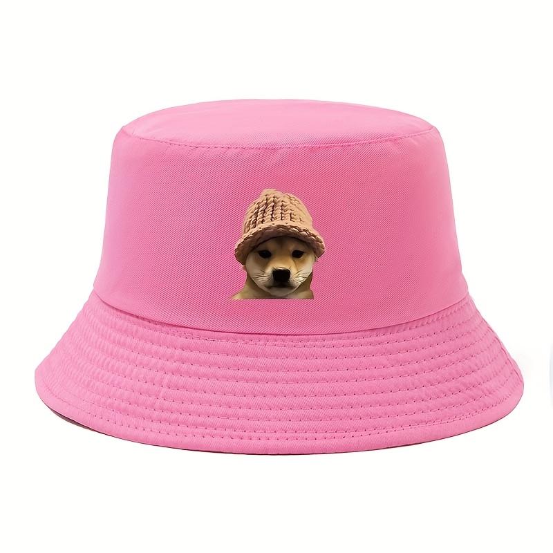 Shiba Inu printed fisherman hat for outdoor sports travel and summer vacation. Comfortable and fashionable sports style