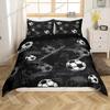 Cartoon Soccer Duvet Cover Set Printed Football Bedding Sets for Kids Boys Girls Bedroom Decor Sports Theme Comforter Cover Set9