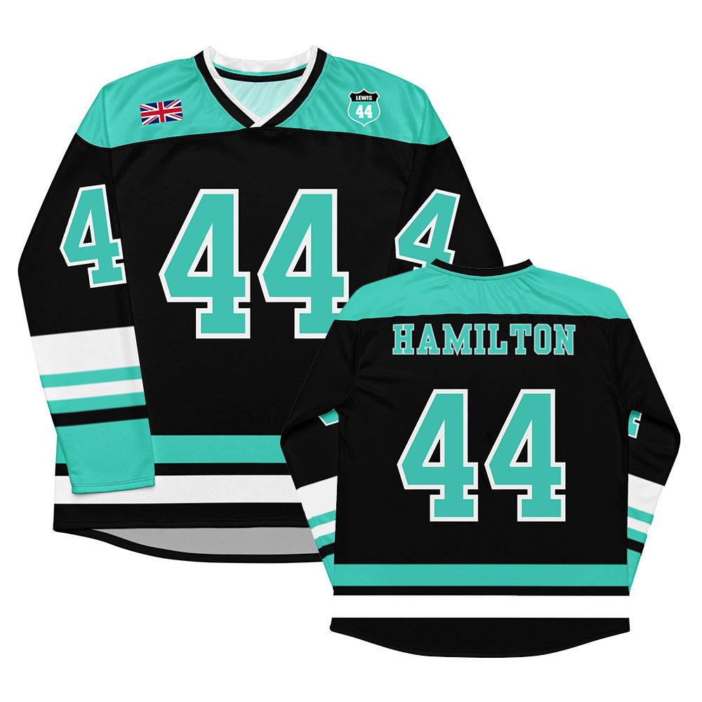 

Lewiss Hamilton No.44 Hockey Jerseys Long Sleeve Unisex V-neck T-shirt Number 44 Design Graphic 3D Print Tshirts Men Women Merch 6XL