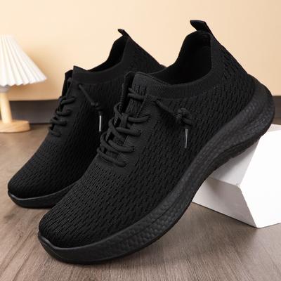 Men Running Walking Knit Shoe Casual Sneakers Breathable Sports Running Athletic Gym Lightweight Outdoor Comfortable Male Shoes
