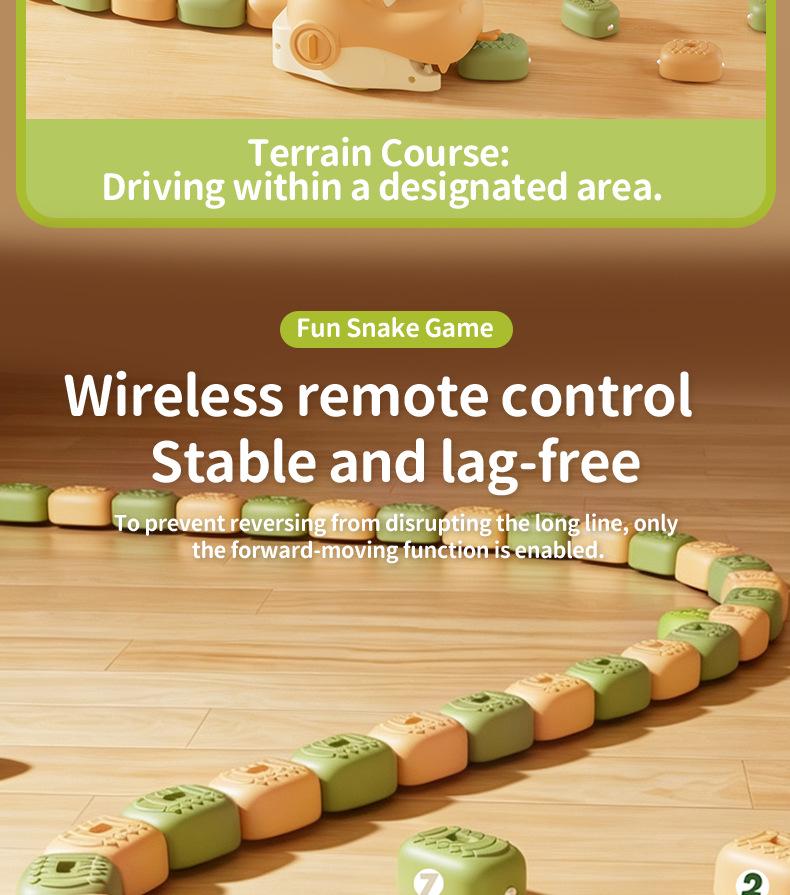 Remote Control Electric Snake Toy - Interactive Magnetic Track Game for Kids and Parents