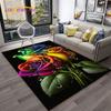 Růžové Láska Květiny Sedmikráska Severský Koberec Kobereček pro Domov Obývací Pokoj Ložnice Pohovka Dekorace Rohožka,Koberec do Dětského Hracího Koutku Protiskluzová Podložka na Podlahu