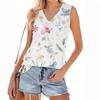 Women's V-neck Fashion Casual Floral Print Summer Vest Top