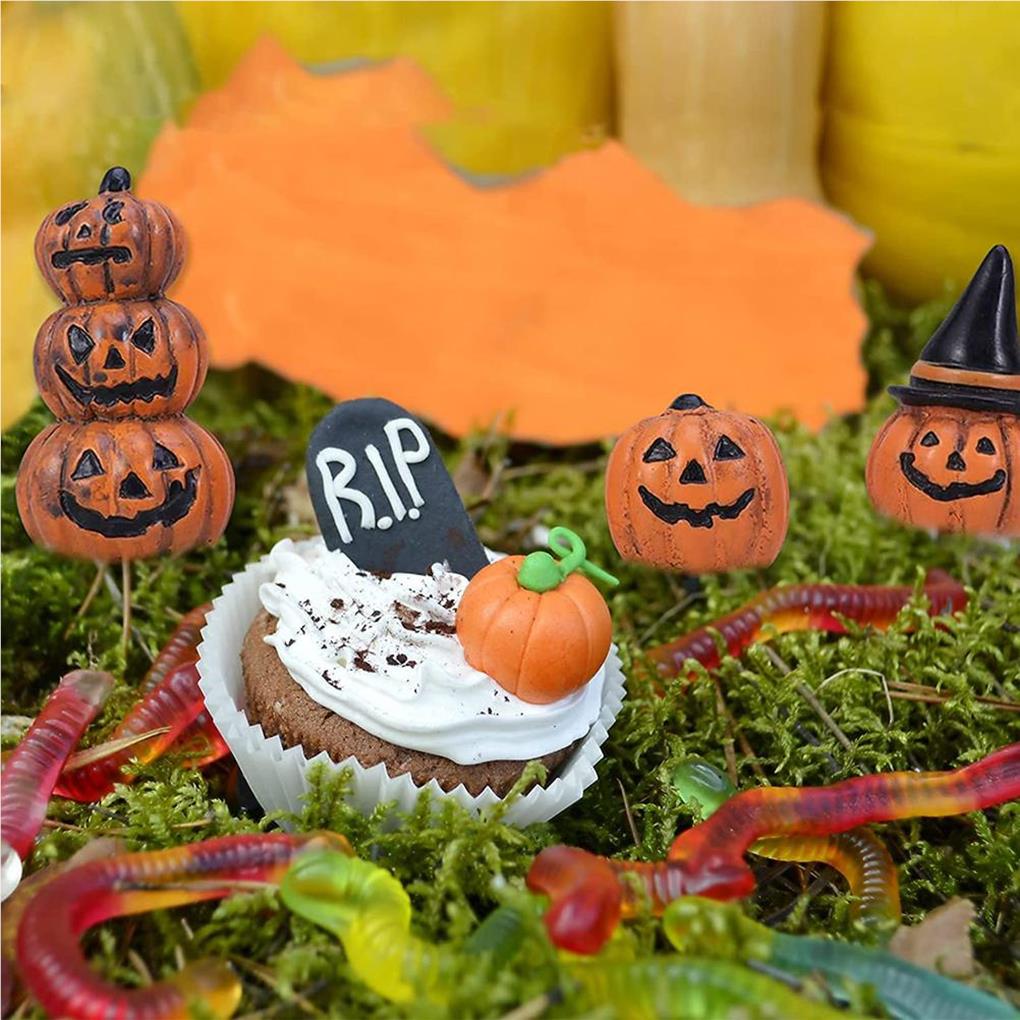 Halloween Decoration Set Festival Adornment Miniature Models Craft Mini Figurines Micro Landscape Ornament Garden Decorations