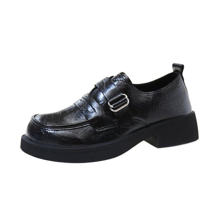 Platform British style small leather shoes 2025 new spring and autumn versatile loafers one-pedal single shoes heightening Mary women's shoes