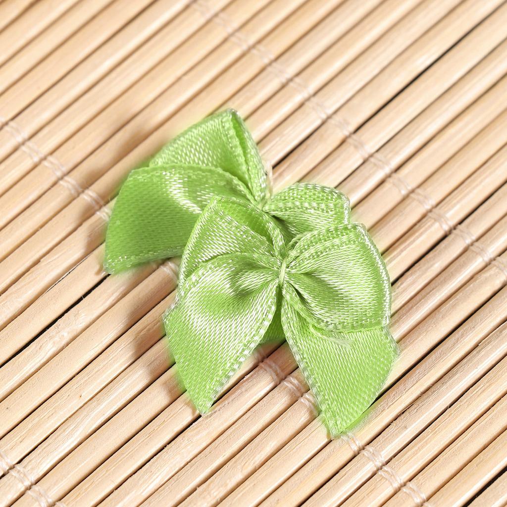 100Pcs Adorable Satin Ribbon Bows Flowers Handmade Hair Bows Accessories for Birthday Christmas Gift Craft Wedding Decor Pink