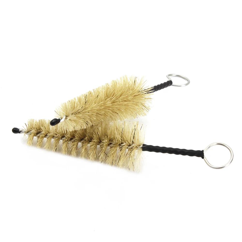Mouthpiece Cleaning Brush 2 Pcs Wind Instrument Brown Natural Mane Brush for Saxophone Clarinet Trumpet Flute Accessories