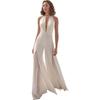 Elegante Tuta da Donna con Scollo a V Profondo e Design Spliced per l'Estate Casual