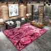 Pink animal leopard Pattern Square Carpet,Area Rug,Carpet Rug for Living Room Bedroom Sofa Playroom Decor,Non-slip Floor Mat,Holiday Birthday Gifts