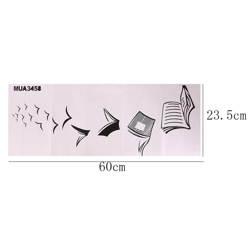 

Виниловые наклейки на стены открытая книга чтение школьная библиотека класс кабинет спальня домашний декор искусство настенная наклейка Украшение дома