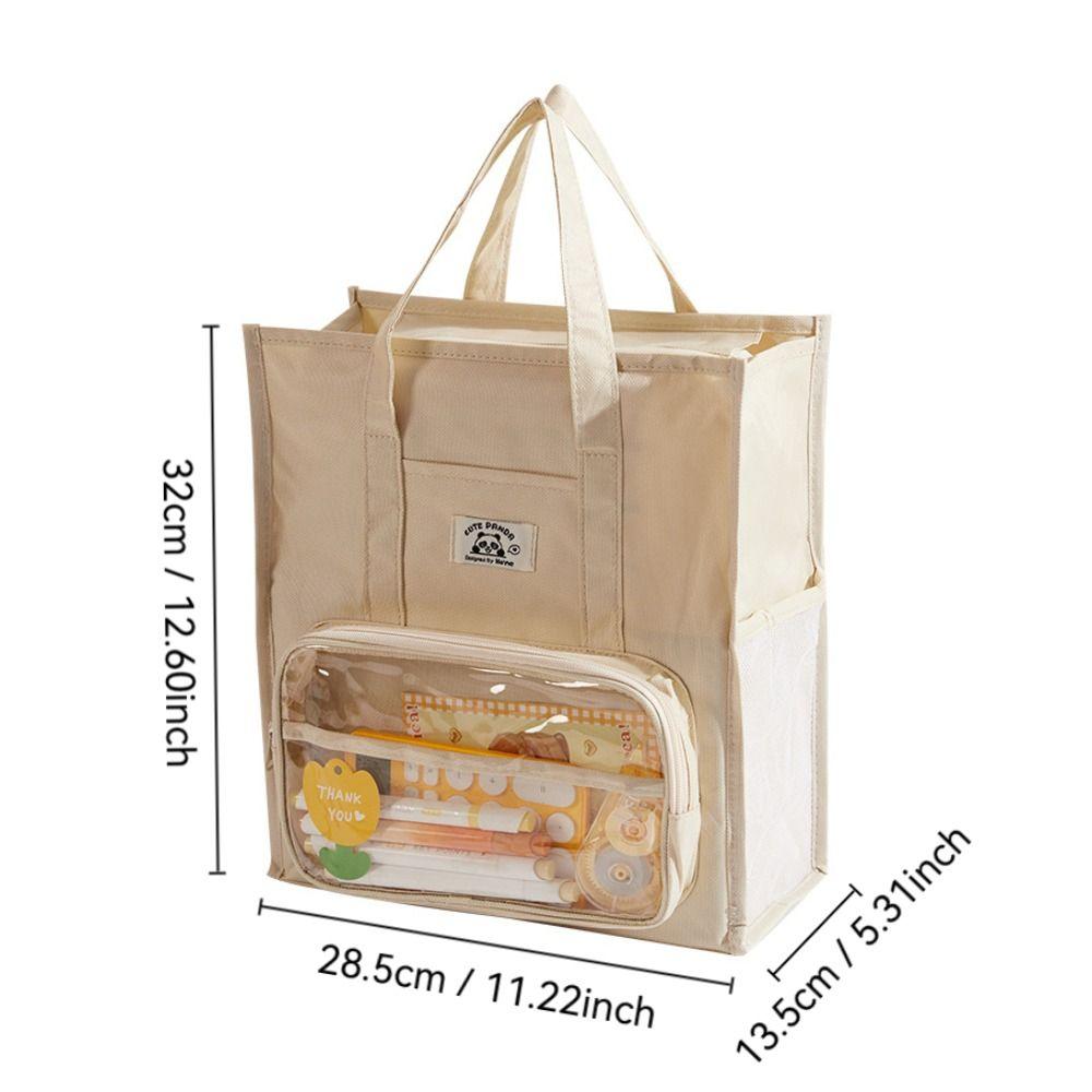 Multi Layer File Bag Solid Color Schoolbag High Quality Tutoring Bag  Students