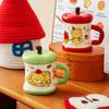 Creative Covered Ceramic Cup Apple Bear Mug Love Lover Souvenir Set Large Capacity Water Cup with Handle