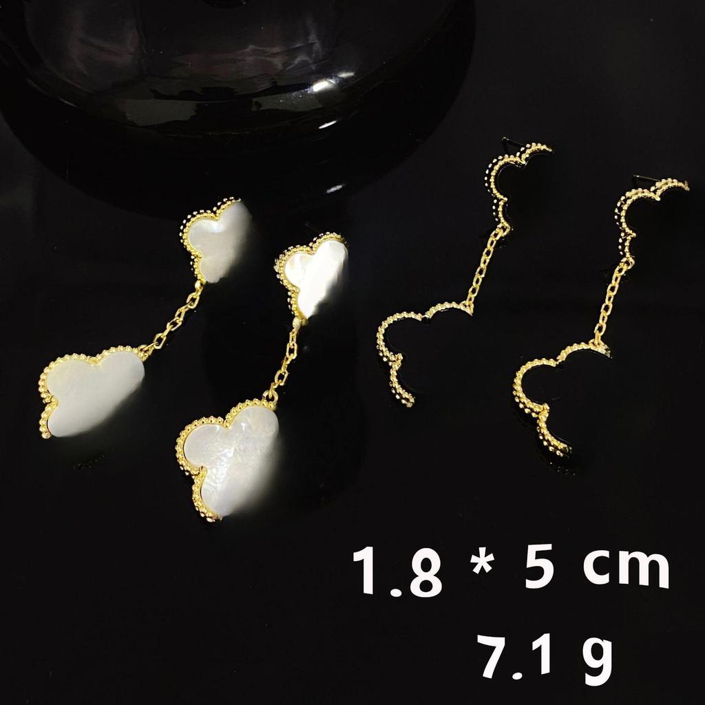 Cercei Exquiziți cu Ciucuri Trifoi cu Patru Frunze Norocos - Declarație de Modă Versatilă