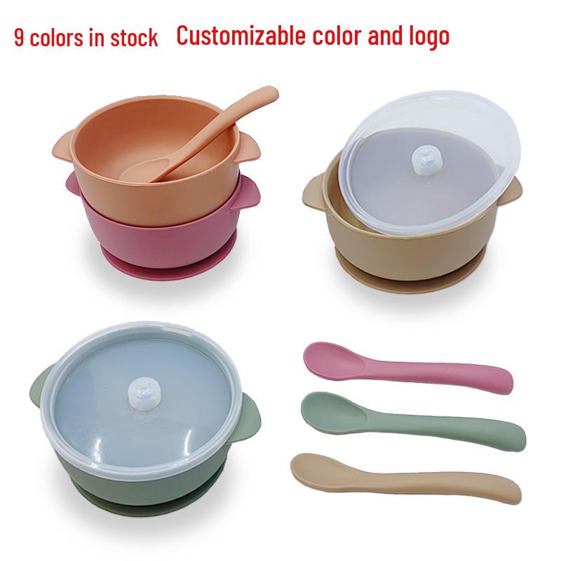 Silicone Baby Feeding Bowl with Suction Cup - Anti-Scald, Anti-Fall Tableware for Toddlers