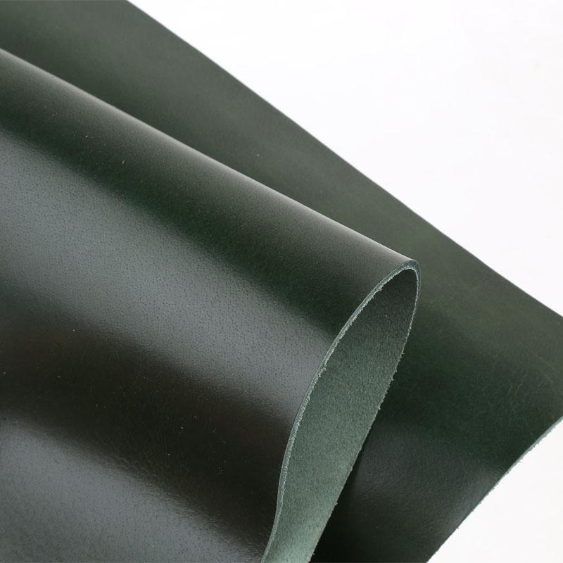 Capa superior verde rígida, piel de vacuno con cera de aceite, cuero genuino, libro de contabilidad hecho a mano DIY, cojín de mesa, funda de cuchillo, lea