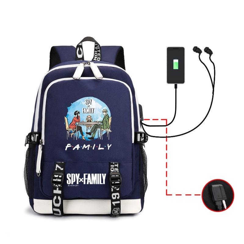 Riman, Spy Play House School Bag Usb Large Capacity Adult Double Shoulder Back