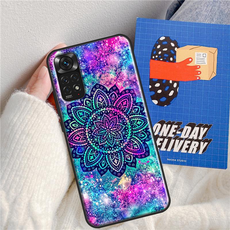 Flowers Mandala Floral Case For Redmi Note 12 Pro Cover For Redmi Note 11 10 Pro 8 9 8T 9S 10S 11S 12S 9C 10C 12C