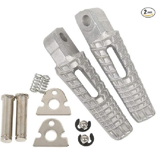 Motorcycle Footpeg Rear Footrest Foot Pegs Fits For 600 Silver#Rear#2