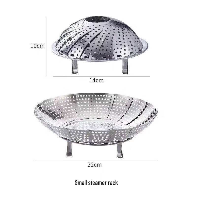 ZISIZ Foldable 304 Stainless Steel Steaming Rack