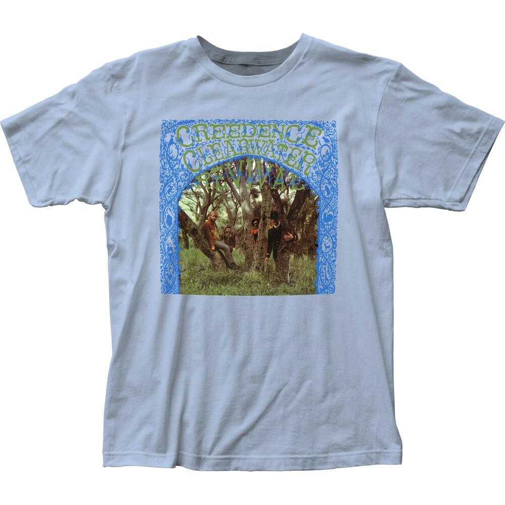 Creedence Clearwater Revival Debut Album T Shirt Mens Licensed Rock N Roll Blue XL