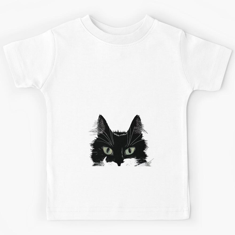 Tuxedo Cat Kids T-Shirt 130