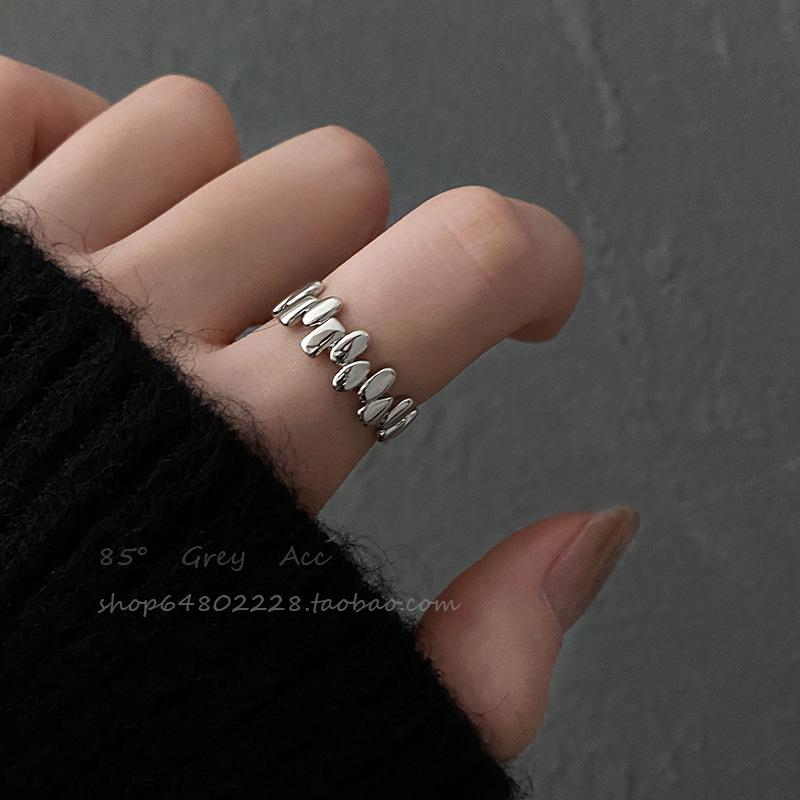 2025 Modern Cold-Style Irregular Metal Open Ring for Index Finger