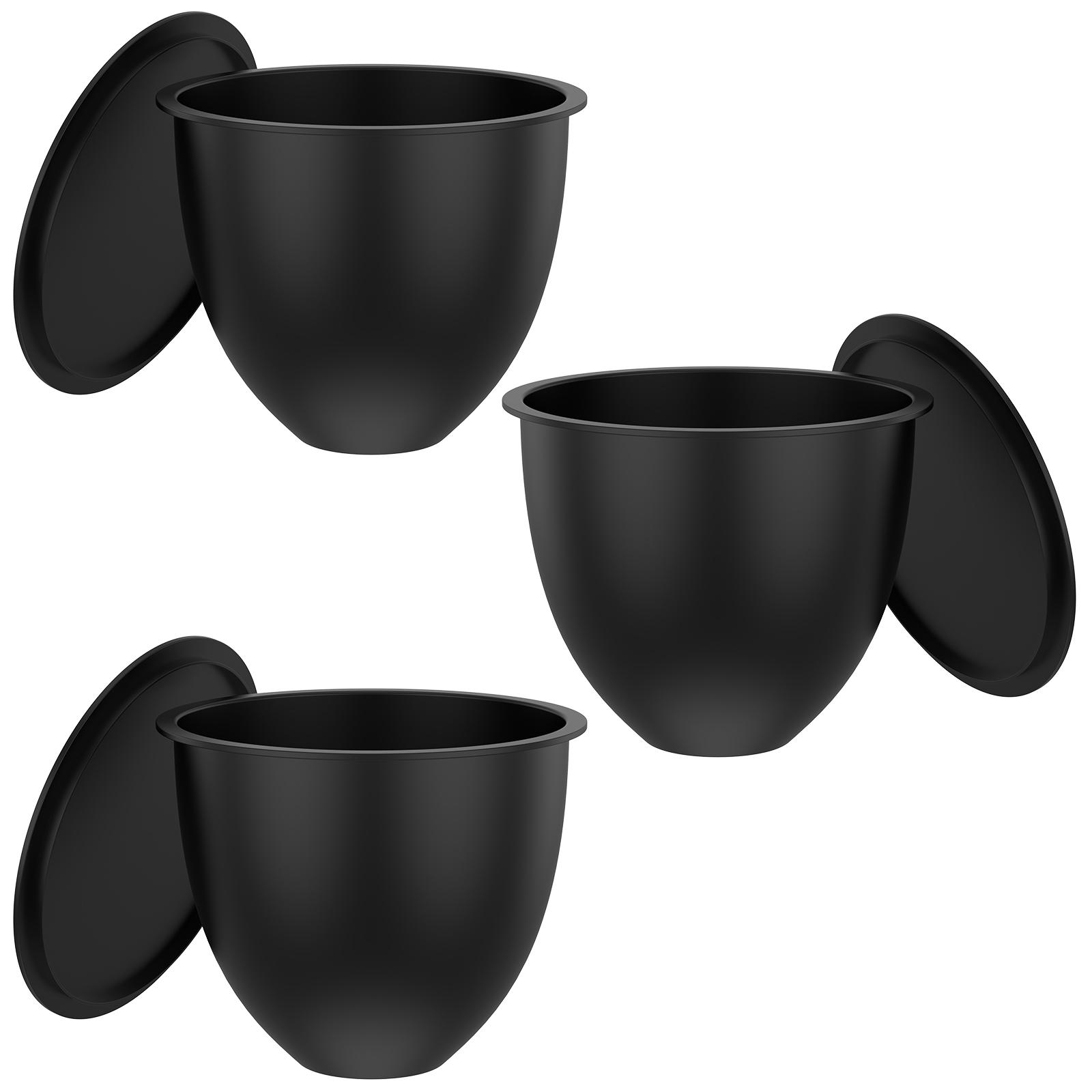 

3Pcs Mixer Silicone Bowl Liners Reusable Silicone Mixer Bowl Liner with Pouring Mouth and Safety Lid for Kitchen Baking and Cook